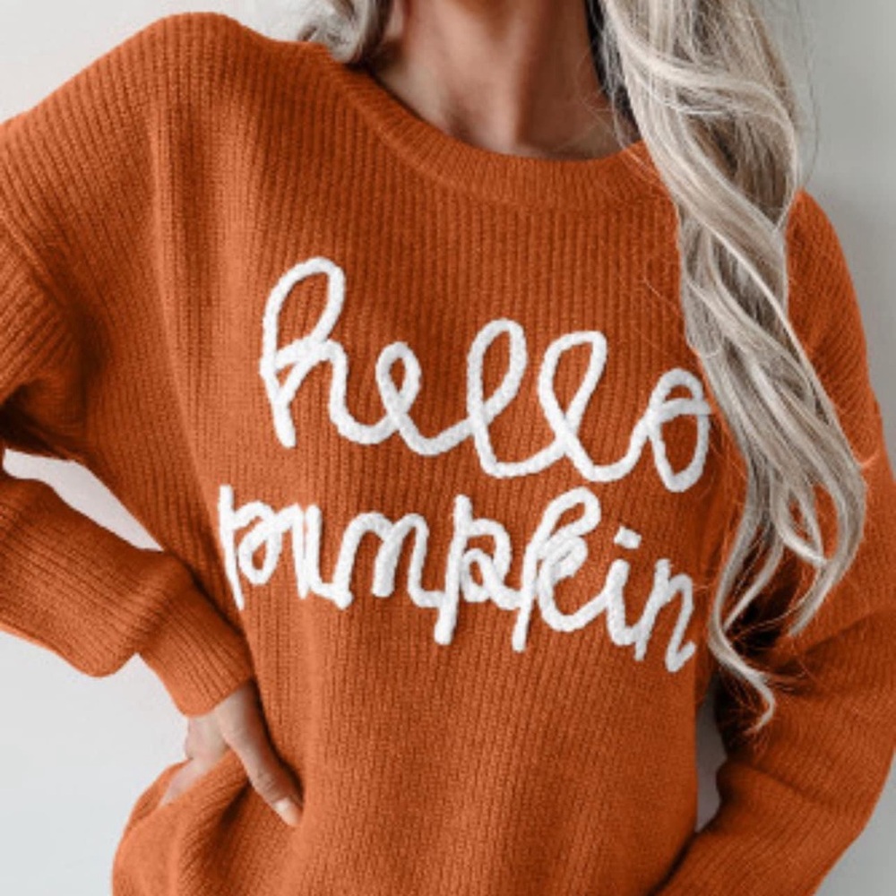 Hello Pumpkin Fall Sweater